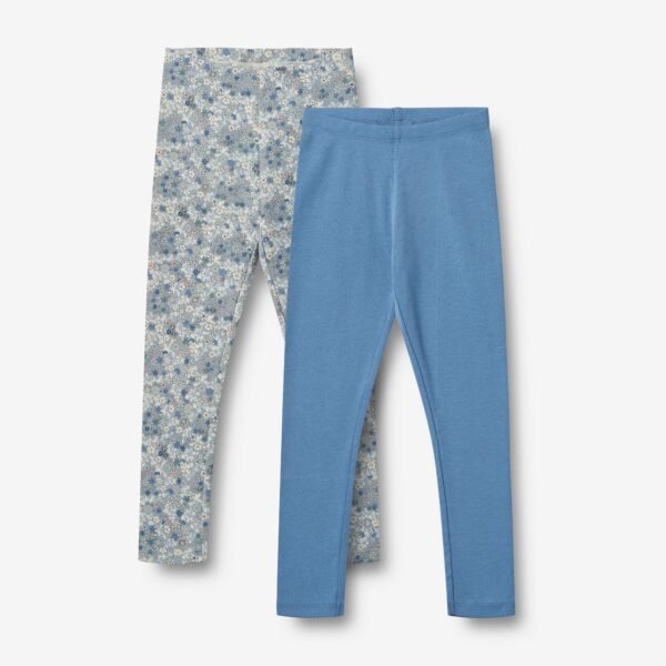 2 Leggings Jules - blue summer flowers