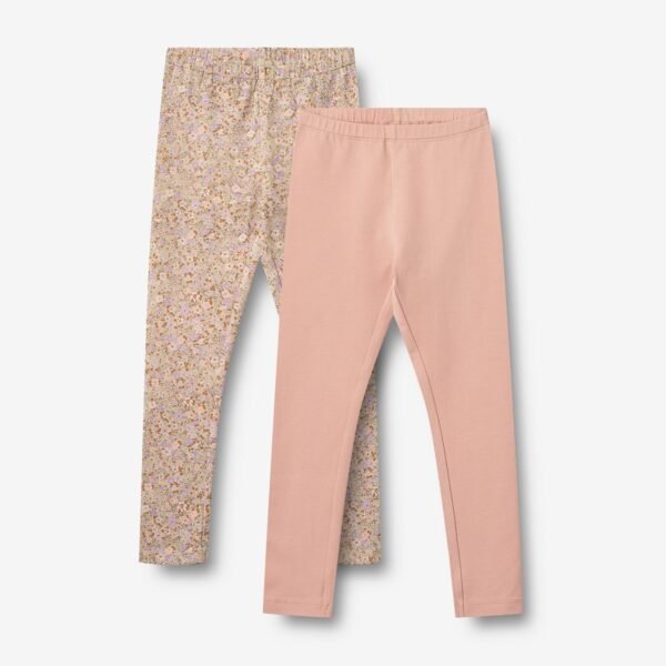 2 Leggings Jules - lilac flower meadow