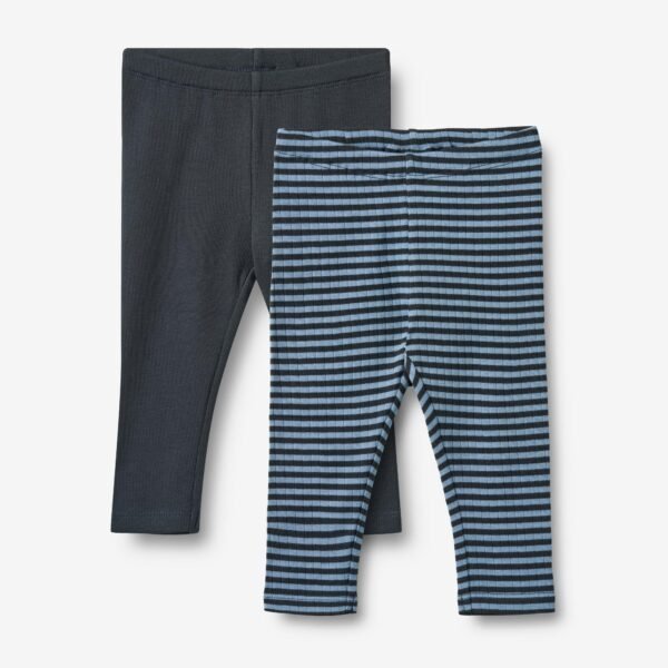 2 Leggings Jules - bright blue stripe