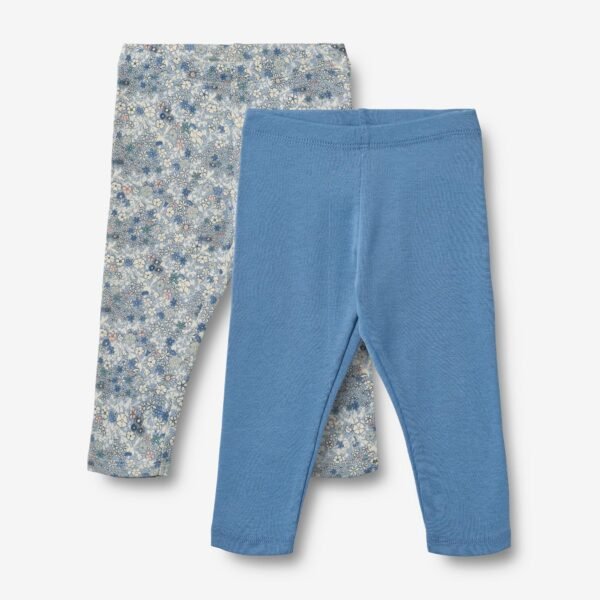 2 Leggings Jules - blue summer flowers