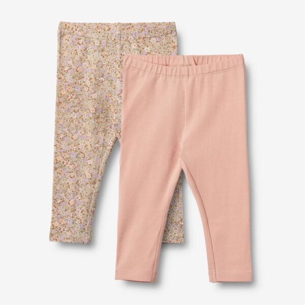 2 Leggings Jules - lilac flower meadow