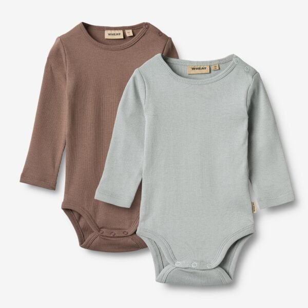 2 Rib Body L/S Spencer - soft rain brown