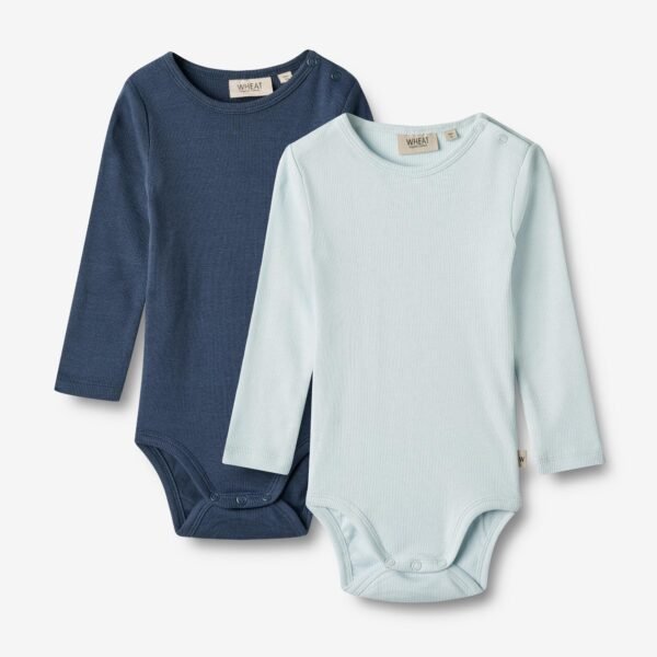2 Rib Body L/S Spencer - light blue navy
