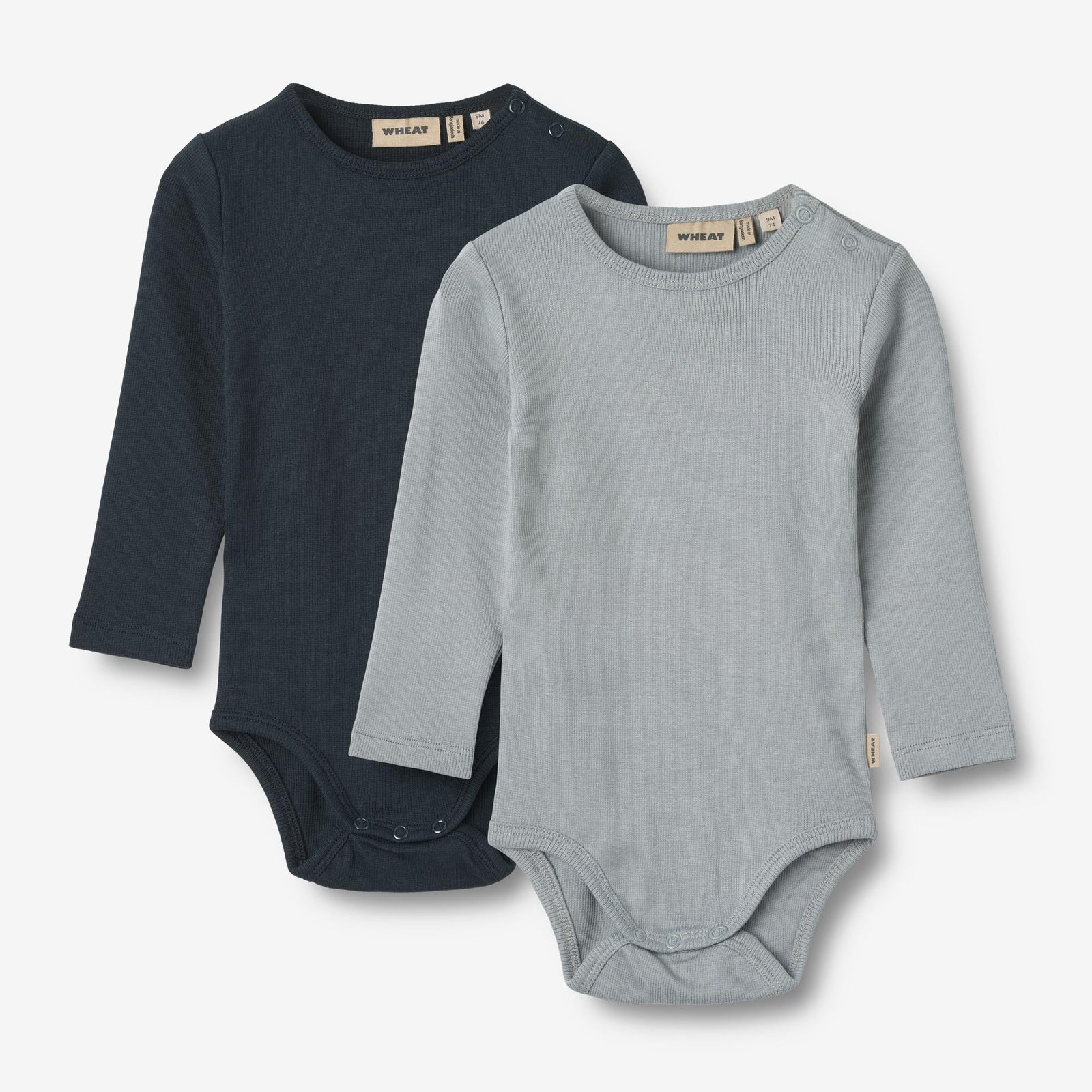 2 Rib Body L/S Spencer - cloudy sky navy