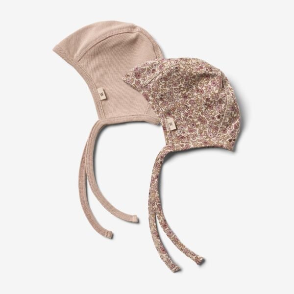 2 Rib Cap Hassel | Baby - grey rose flowers