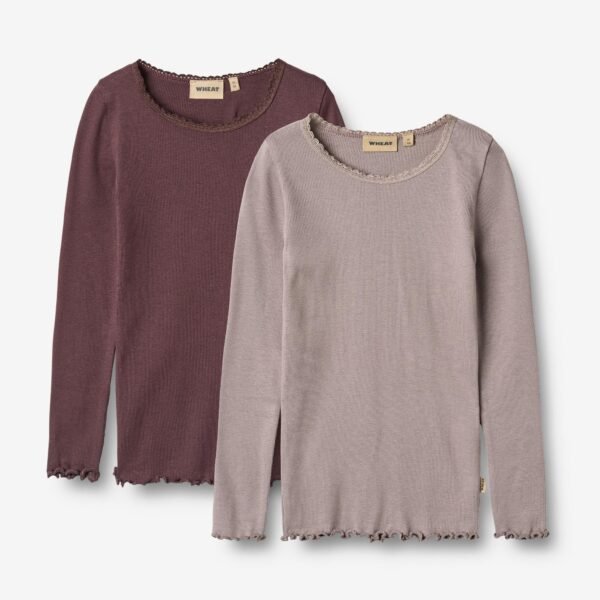 2 Rib T-Shirt L/S Reese - purple fudge