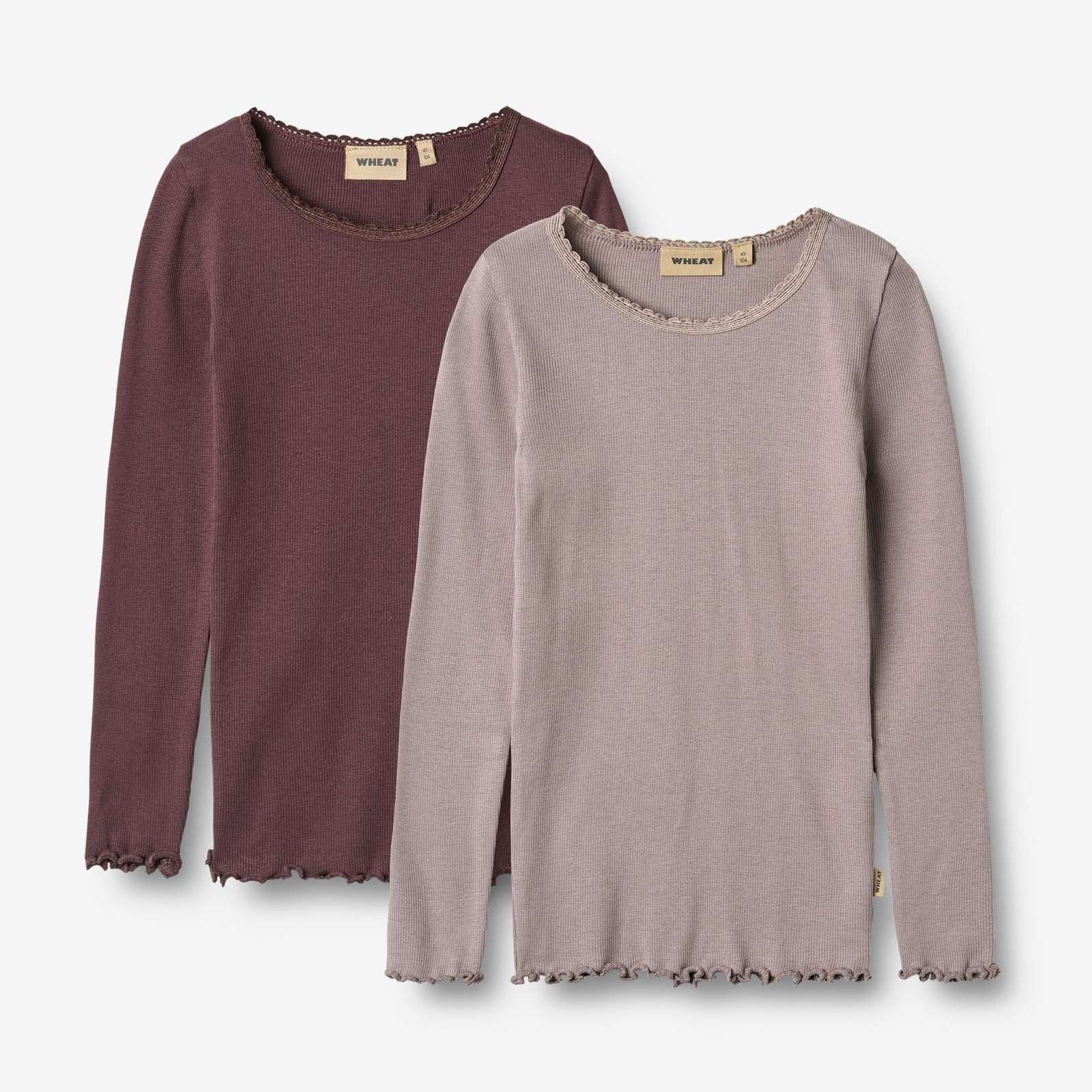 2 Rib T-Shirt L/S Reese - purple fudge