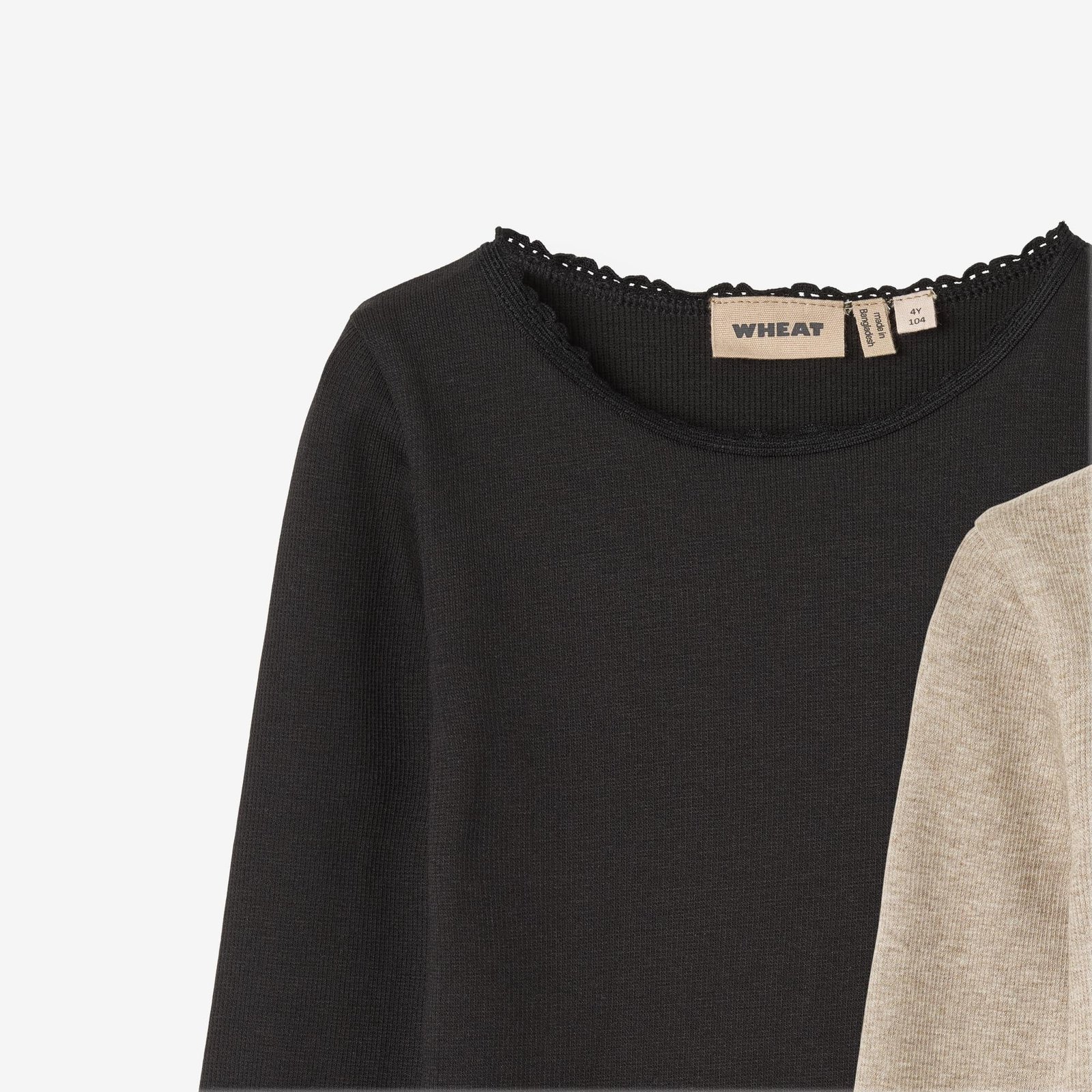 2 Rib T-Shirt L/S Reese - gravel melange black - Image 5
