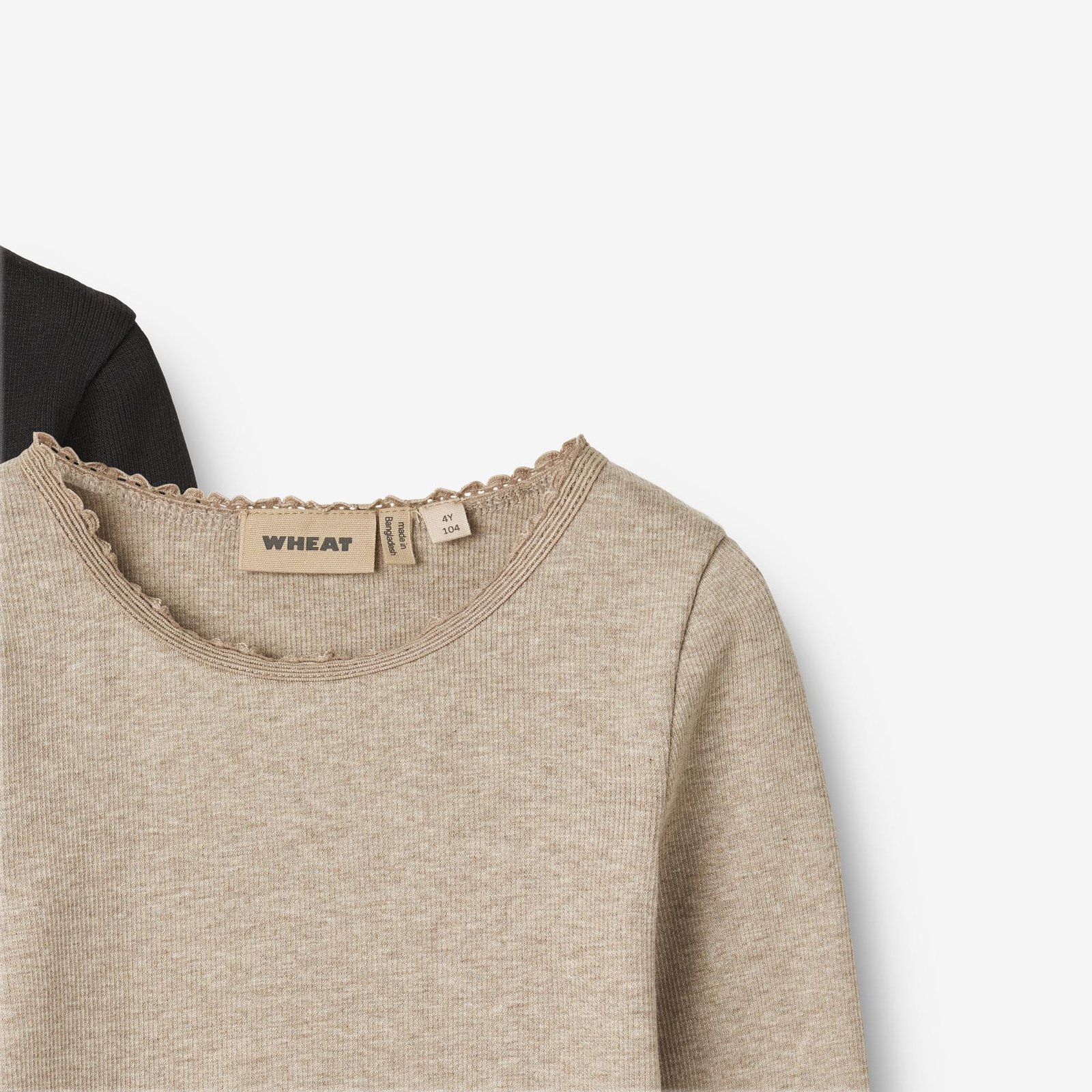 2 Rib T-Shirt L/S Reese - gravel melange black - Image 6