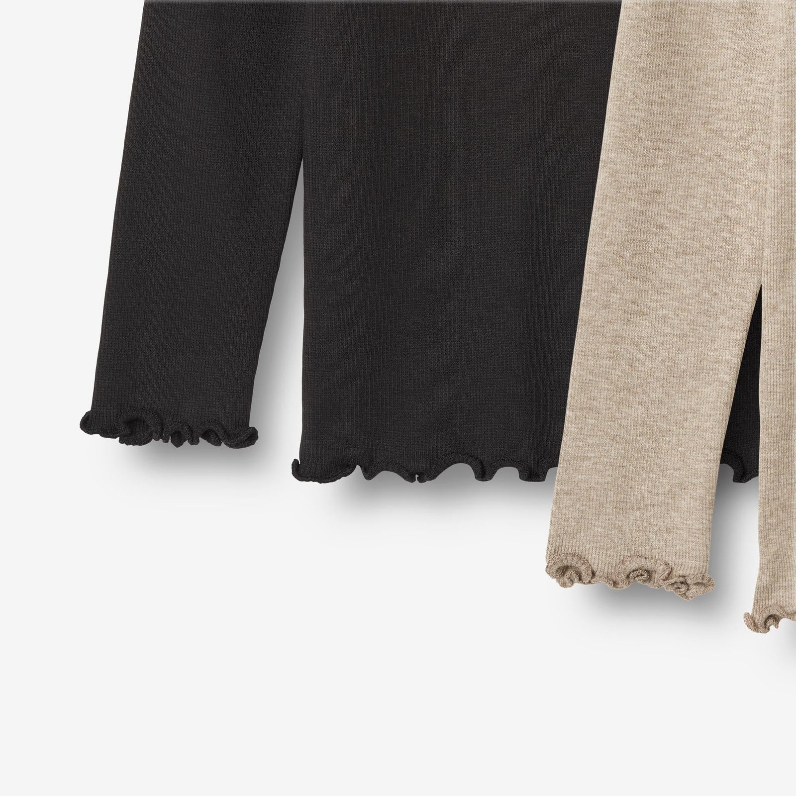 2 Rib T-Shirt L/S Reese - gravel melange black - Image 7