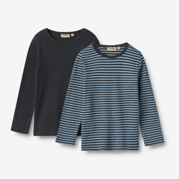 2 Rib T-Shirt L/S Stig - bright blue stripe